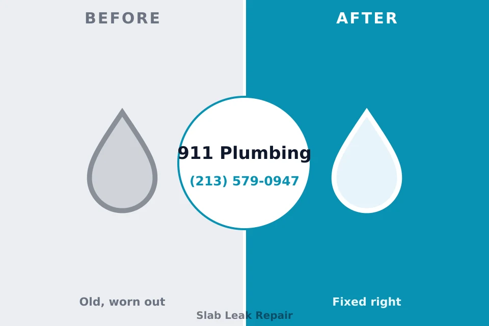 Before and after: plumbing repair Jessup, PA